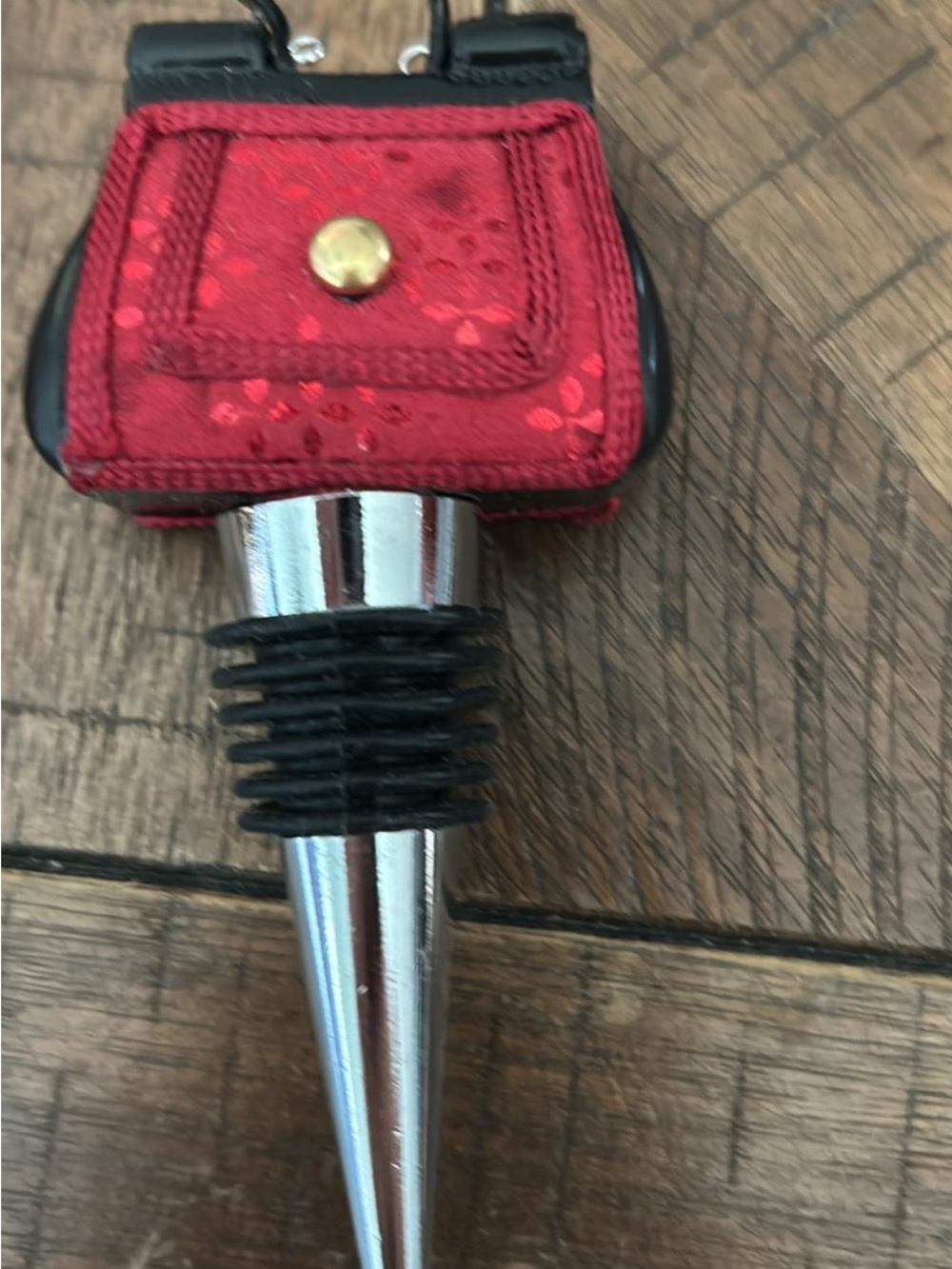 Red Sequin Wine Bottle Stopper